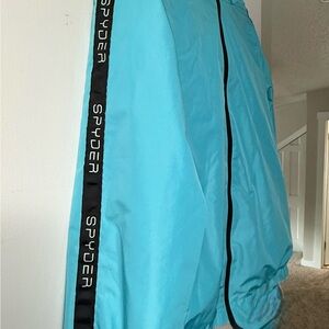 Spyder Aqua Blue Windbreaker with Black Trim